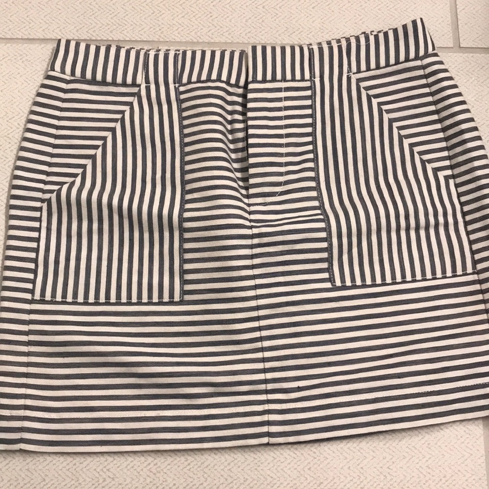 Madewell jean cream striped skirt size 4 worn once